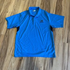 NFL Team Apparel Men’s Carolina Panthers Polo Shirt L Blue/Black 100% Polyester